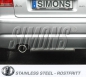 Preview: Simons 3 Zoll Edelstahl Sport Auspuffanlage für Audi A3 (8P) 2WD 1,4TFSi/2,0TFSi ab Bj.04- Endrohr 1x100mm