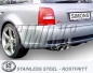 Preview: Simons 3 Zoll Edelstahl Sport Auspuffanlage für Audi RS4 Quattro Limonusine/Avant Motor 2,7 (380PS) Bj.00-02 Endrohr 2x90/120mm