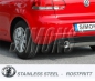 Preview: Simons 3 Zoll Edelstahl Sport Auspuffanlage für VW Golf V GTi/GTi Edition 30(2,0TFSi) ab Bj.04- Golf V 1,4TSi/1,4TSi GT ab Bj.07- Golf VI 1,4TSi/1,8TSi ab Bj.09- Endrohr 1x100mm