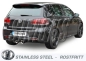 Preview: Simons 3 Zoll Edelstahl Sport Auspuffanlage für VW Golf VI R Endrohr 2x100mm