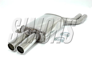 Simons Edelstahl Sport Endschalldämpfer für Audi A8/S8+A8 Quattro Motor 2,5TDi/2,8/3,7/4,2 Bj 94-02 Endrohr 2x80mm