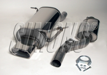 Simons 2,5 Zoll Edelstahl Sport Auspuffanlage für BMW Z3 1,9 16V E36 ab 94 Endrohr 1x70/140mm