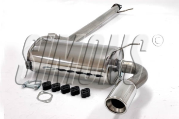 Simons 2,5 Zoll Edelstahl Sport Auspuffanlage für Mazda MX-5 Coupe/Cabrio Typ NA 1,6i 16V/1,8i 16V Bj.89-96 Endrohr 1x100mm