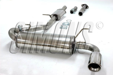 Simons 2,5 Zoll Edelstahl Sport Auspuffanlage für Mazda MX-5 (Miata) Typ NB 1,6/1,8 Bj.98-05 Endrohr 1x100mm