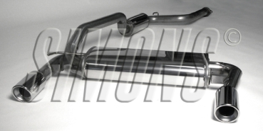 Simons 2,5 Zoll Duplex Edelstahl Sport Auspuffanlage für Ford Focus ST 225PS ab Bj. 06- Endrohr 2x100mm