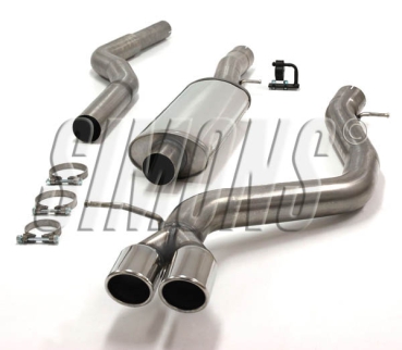 Preview: Simons 3 Zoll Edelstahl Sport Auspuffanlage für BMW 123d E81/E87 150KW 3+5türer Endrohr 2x80mm