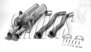Simons 2,5 Zoll Edelstahl Sport Auspuffanlage für BMW M3 E36 Limousine/Coupe/Cabrio Endrohr 2x70mm