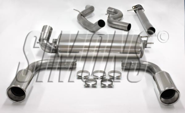 Simons 3 Zoll Duplex Edelstahl Sport Auspuffanlage für Mazda 3MPS II ab Bj.09- Endrohr 2x114mm