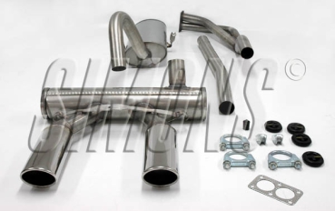 Simons Edelstahl Sport Auspuffanlage für Opel GT Bj.1968-1979 Endrohr 2x70/90mm