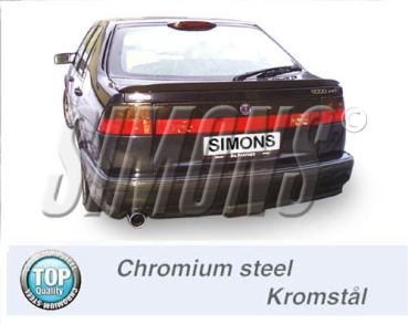 Simons 2,5 Zoll Chromstahl Sport Auspuffanlage für Saab 9000 CS Turbo 2,0/2,3/Aero ab Bj.92- Endrohr 1x90mm