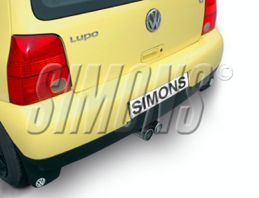 Simons 2,5 Zoll Edelstahl Sport Auspuffanlage für VW Lupo 1,4/ 1,7D ab 98 Endrohr 2x80mm
