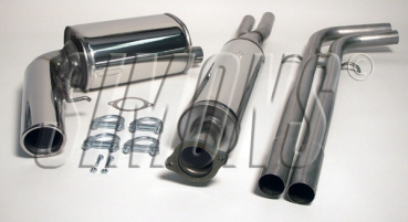 Simons 2,5 Zoll Edelstahl Sport Auspuffanlage für Volvo V70N Turbo 2WD 2,5T/T5/2,4D/D5 ab Bj. 6/04- Endrohr 1x100mm