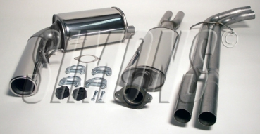 Simons 2,5 Zoll Edelstahl Sport Auspuffanlage für Volvo V70 XC 4WD/XC70 2,4T/2,5T/D5 ab Bj.01- Endrohr 1x100mm