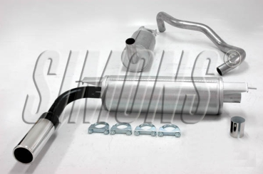 Simons aluminierte Stahl Sport Auspuffanlage für Volvo 240/242/244/245 B17/B19/B21/B23 ab Bj.85- Endrohr 1x80mm