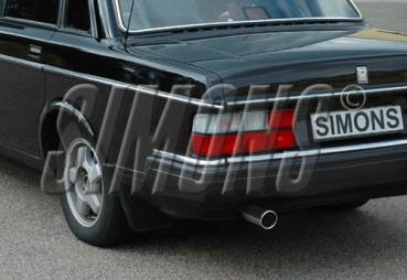 Simons aluminierte Stahl Sport Auspuffanlage für Volvo 240/242/244/245 B17/B19/B21/B23 ab Bj.85- Endrohr 1x80mm