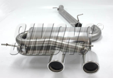 Simons 3 Zoll Edelstahl Sport Auspuffanlage für VW Golf VI R Endrohr 2x100mm