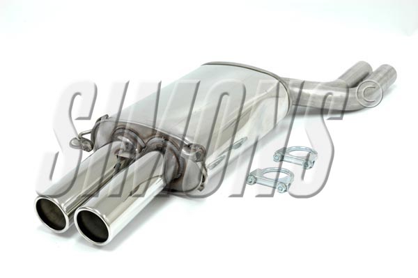 Simons Edelstahl Sport Endschalldämpfer für Audi A8/S8+A8 Quattro Motor 2,5TDi/2,8/3,7/4,2 Bj 94-02 Endrohr 2x80mm