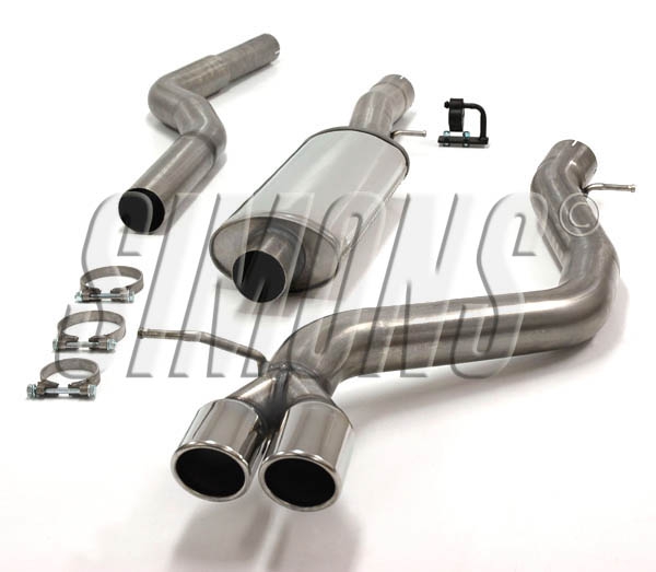 Simons 3 Zoll Edelstahl Sport Auspuffanlage für BMW 123d E81/E87 150KW 3+5türer Endrohr 2x80mm