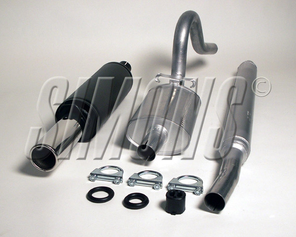 Simons aluminierte Stahl Sport Auspuffanlage für Opel Ascona/Manta B (nicht CC) 1x80mm