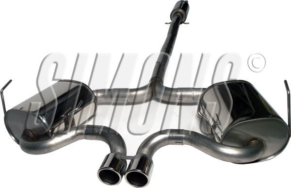 Simons 2,5 Zoll Edelstahl Sport Auspuffanlage für Mini Cooper S ab Bj.01- Endrohr 2x80mm
