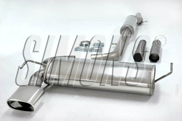Simons 2,75 Zoll Edelstahl Sport Auspuffanlage für Seat Leon 1,8i Turbo Quattro Bj.99-05 Endrohr 1x85/150mm