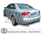 Simons Duplex 2,5 Zoll Edelstahl Sport Endschalldämpfer für Audi A4 (B7) 1.6i/2.0i/1.9TDi/2.0DTi Limonusine/Avant  Bj.01-04 Cabrio ab Bj.04 Endrohr 2x100mm