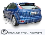 Simons 2,5 Zoll Duplex Edelstahl Sport Auspuffanlage für Ford Focus ST 225PS ab Bj. 06- Endrohr 2x100mm