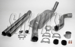 Simons 2,5 Zoll aluminierte Sport Auspuffanlage für Saab 900 Turbo 8V/16V Bj.79-88 Endrohr 2x57mm