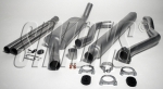 Simons 2,5 Zoll aluminierte Sport Auspuffanlage für Saab 900 Turbo 8V/16V Bj.81-88 Endrohr 2x57mm