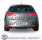 Simons 3 Zoll Duplex Edelstahl Sport Auspuffanlage für Seat Leon 2,0TFSi/TSi / Leon 2,0TFSi/TSi Cupra/Cupra R ab Bj.05- Endrohr 2x90/140mm