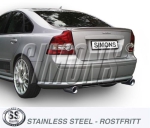 Simons Duplex 2,5 Zoll Edelstahl Sport Auspuffanlage für Volvo S40N/V50 Turbo T5 2WD ab Bj.04- Endrohr 2x100mm