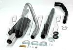 Simons aluminierte Stahl Sport Auspuffanlage für Volvo Amazon Kombi ab Bj.67- Endrohr 1x70/90mm -