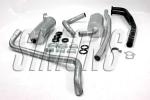 Simons aluminierte Stahl Sport Auspuffanlage für Volvo 140-Serie B18/B20 A/B/D/E Bj.67-73