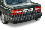 Simons 2,5 Zoll Chromstahl Sport Auspuffanlage für Volvo 940 Limousine/Kombi GL/GLE/GLT ab Bj.85- Endrohr 2x70mm